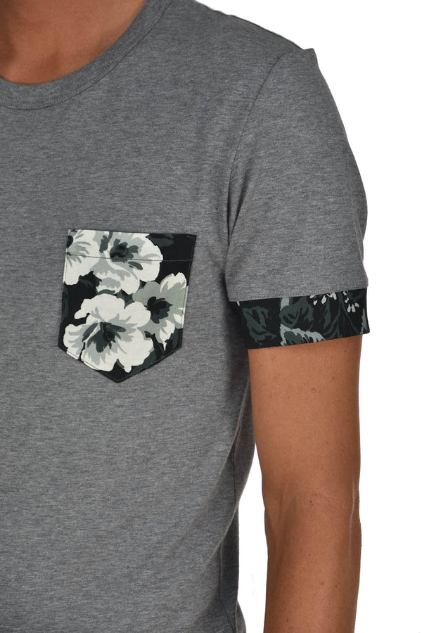 Dolce&Gabbana Gray Men's Cotton T-shirt Mod. G8FX9TG7FTWS9000