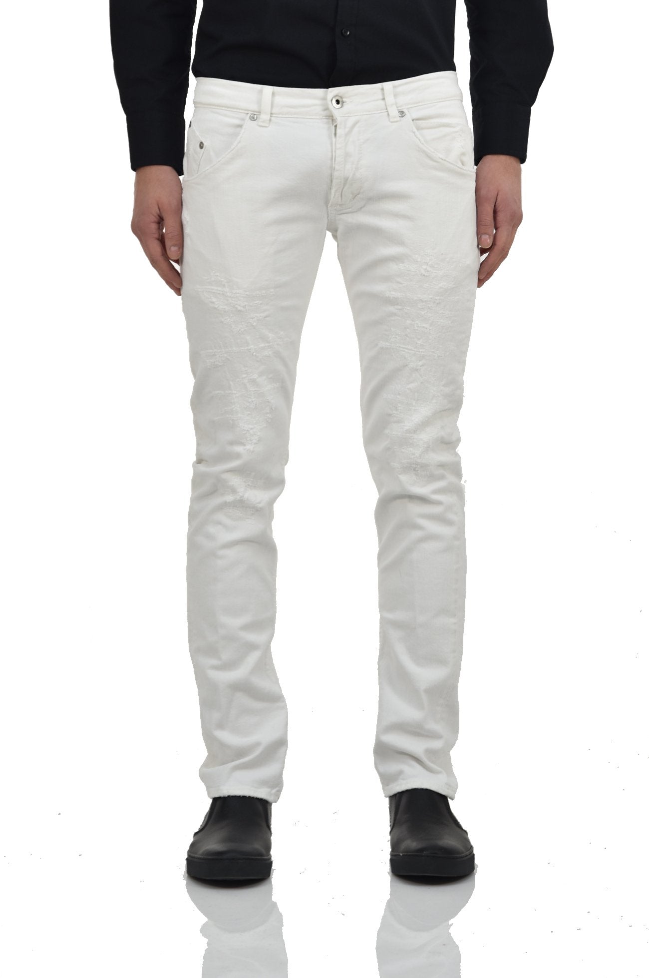 Dondup Jeans Bianco Uomo Cotone Mod.UP073S052U654000