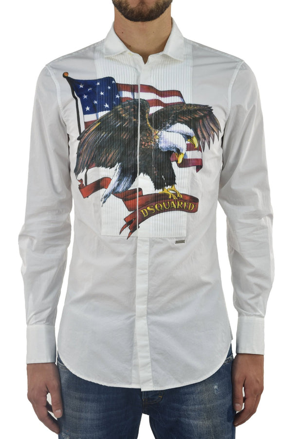 Dsquared2 Camicia Bianca American Eagle