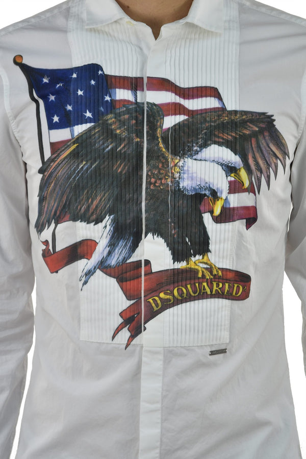 Dsquared2 Camicia Bianca American Eagle
