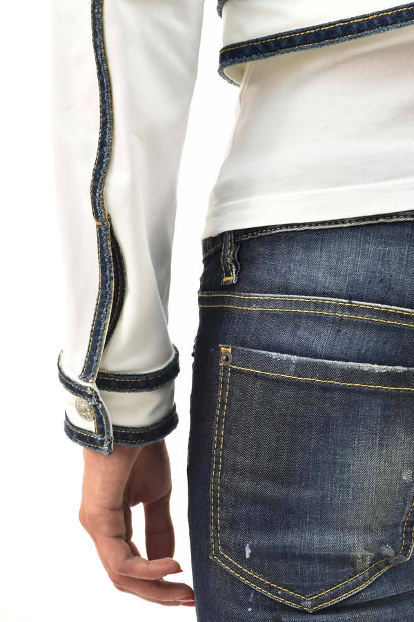 Dsquared2 Giubbino in Jeans con Bottoni