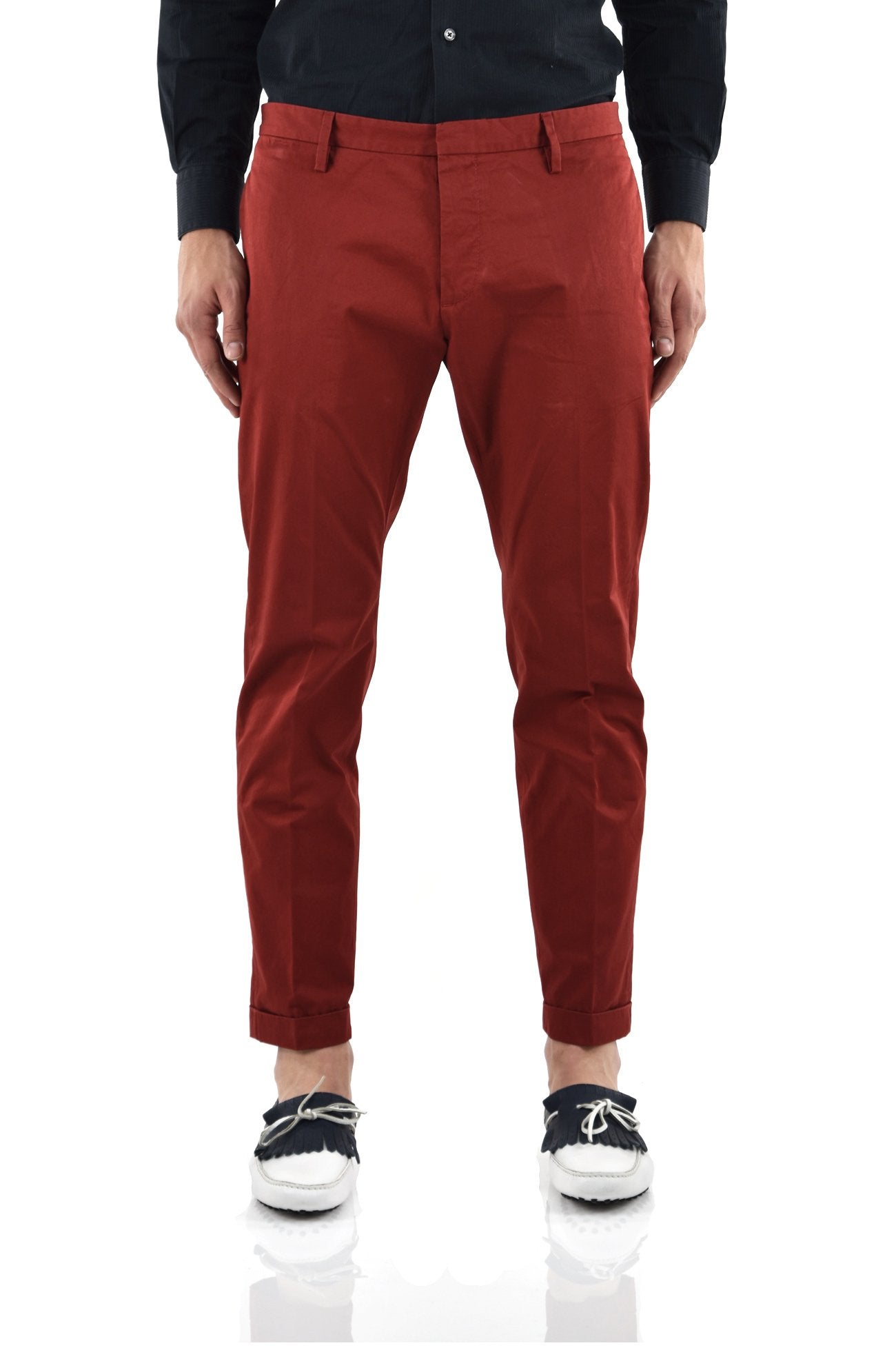 Dsquared2 Pantalone Rosso Uomo Cotone Bottoni Mod.S74KA0618S41796309