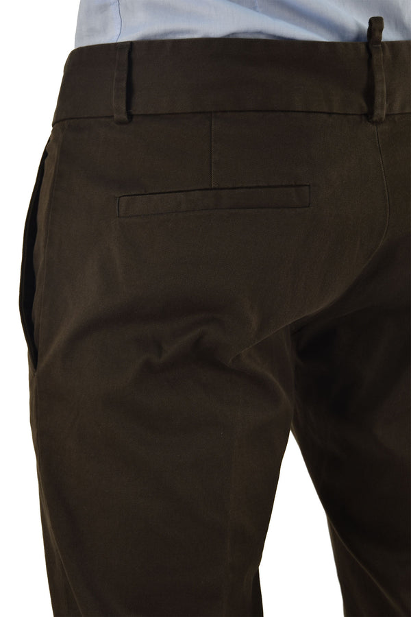 Dsquared2 Pantalone Marrone Uomo Cotone Cerniera Mod.S71KA0698S39021143