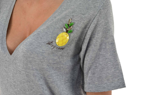 Dsquared2 T-Shirt Lunga Grigia Ananas