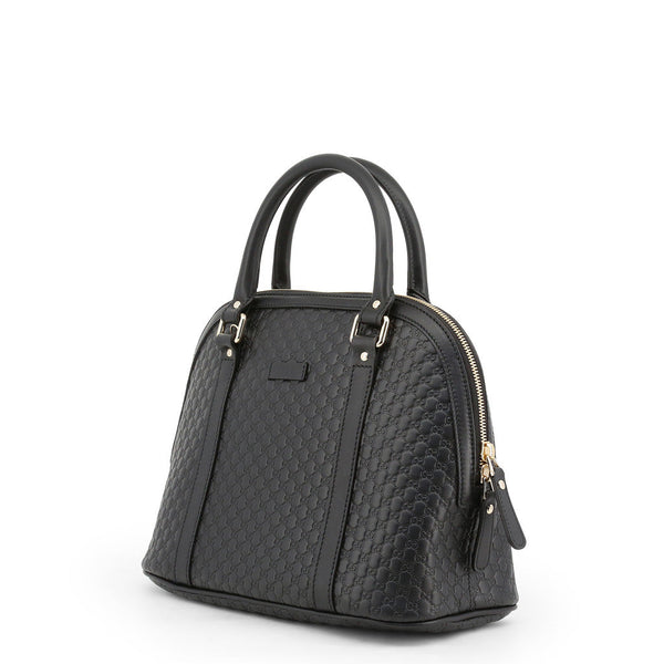 Gucci Black Women's Handbag Leather Microguccissima Mod. 449663 BMJ1G 1000 