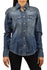 Roy Roger's Camicia di Jeans Blu Donna Cotone Bottoni Mod.ELLIE T-604