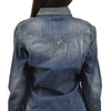 Roy Roger's Camicia di Jeans Blu Donna Cotone Bottoni Mod.ELLIE T-604