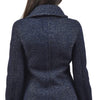 Roy Roger's Blue Coat Women's Wool Buttons Logo Mod. SINGLE-BREASTED